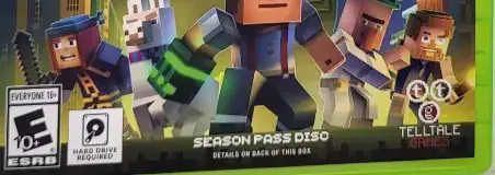 Minecraft: Story Mode Season Two, the ESRB box on its front