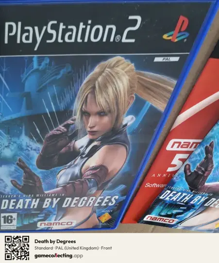 Death by Degrees PlayStation 2, United Kingdom box front