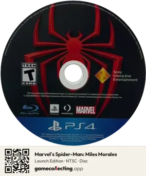 Marvel's Spider-Man: Miles Morales PlayStation 4, NTSC disc