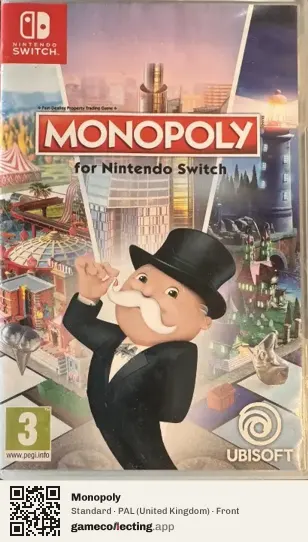 Monopoly Nintendo Switch, United Kingdom box front