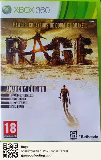 Rage Xbox 360, France box front