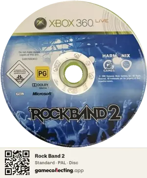 Rock Band 2 Xbox 360, PAL disc