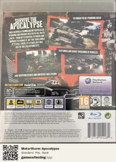 MotorStorm: Apocalypse PlayStation 3, PAL box back