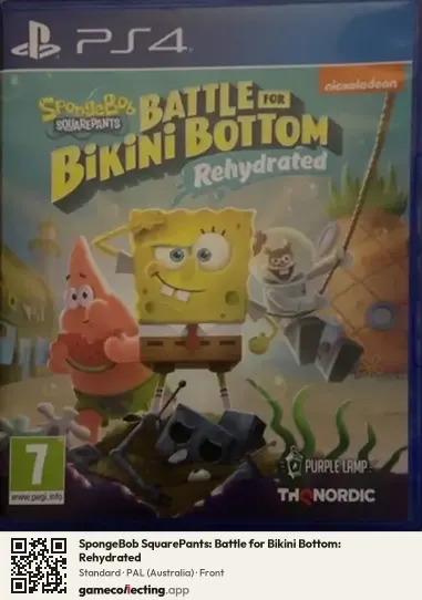 SpongeBob SquarePants: Battle for Bikini Bottom: Rehydrated PlayStation 4, Australia box front