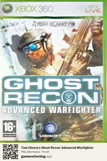 Tom Clancy's Ghost Recon: Advanced Warfighter Xbox 360, Germany box front