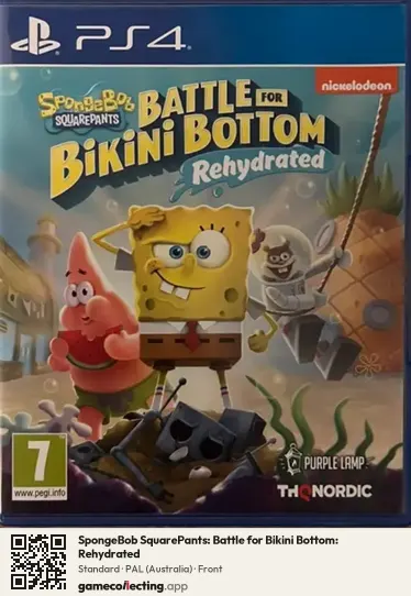 SpongeBob SquarePants: Battle for Bikini Bottom: Rehydrated PlayStation 4, Australia box front