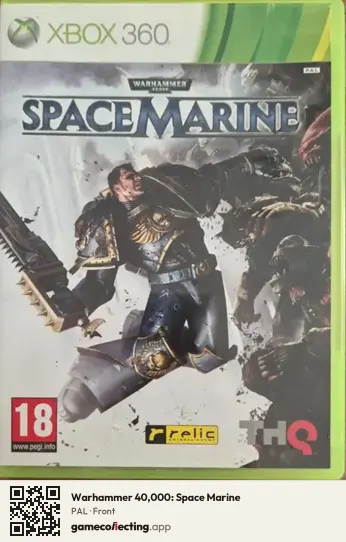 Warhammer 40,000: Space Marine Xbox 360, PAL box front