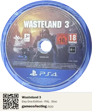 Wasteland 3 PlayStation 4, PAL disc