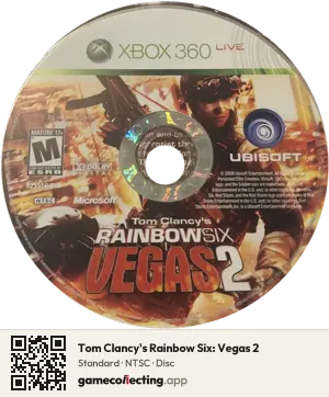 Tom Clancy's Rainbow Six: Vegas 2 Xbox 360, NTSC disc