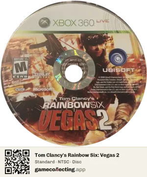 Tom Clancy's Rainbow Six: Vegas 2 Xbox 360, NTSC disc