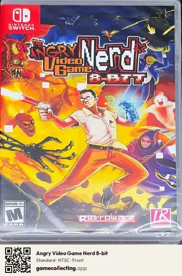 Angry Video Game Nerd 8-bit Nintendo Switch, NTSC box front