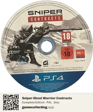 Sniper Ghost Warrior Contracts PlayStation 4, PAL disc