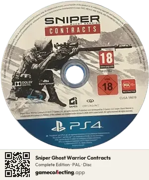 Sniper Ghost Warrior Contracts PlayStation 4, PAL disc