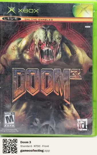 Doom 3 Xbox, NTSC box front