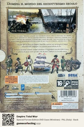 Empire: Total War Computer, Italy box back