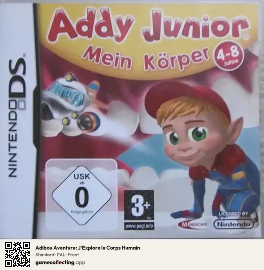 Adibou Aventure: J'Explore le Corps Humain Nintendo DS, PAL box front