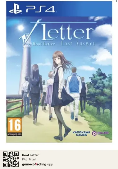 Root Letter PlayStation 4, PAL box front