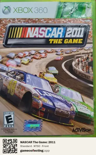 NASCAR The Game: 2011 Xbox 360, NTSC box front
