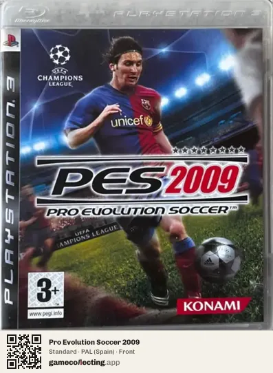 Pro Evolution Soccer 2009 PlayStation 3, Spain box front