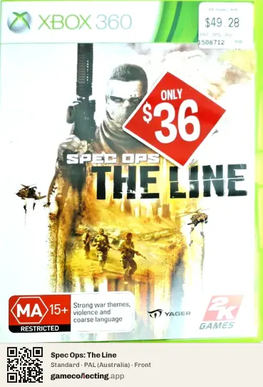 Spec Ops: The Line Xbox 360, Australia box front