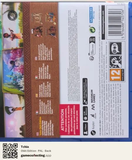 Tchia PlayStation 5, PAL box back