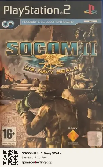 SOCOM II: U.S. Navy SEALs PlayStation 2, PAL box front