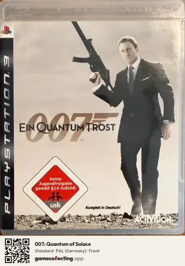 007: Quantum of Solace PlayStation 3, Germany box front