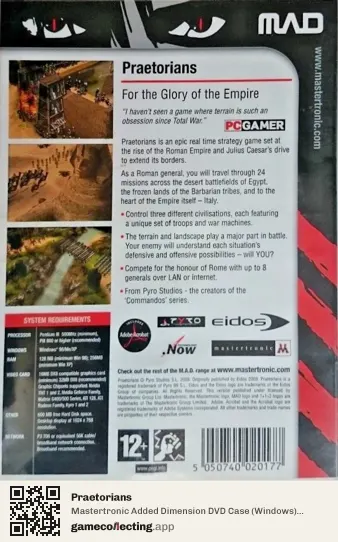 Praetorians Computer, United Kingdom box back