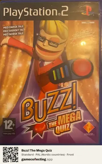 Buzz! The Mega Quiz PlayStation 2, Nordic countries box front