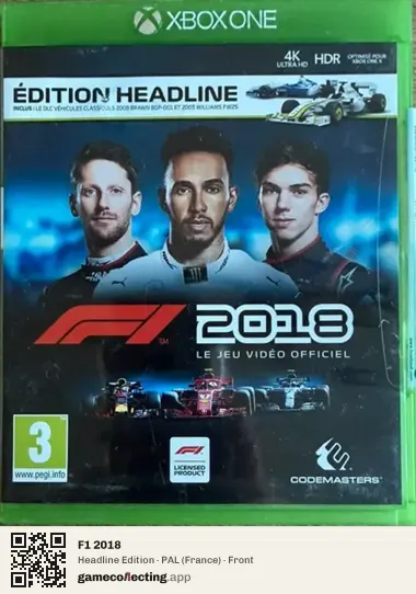 F1 2018 Xbox One, France box front