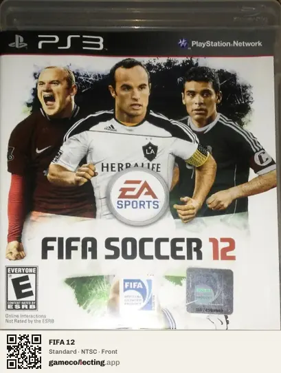 FIFA 12 PlayStation 3, NTSC box front