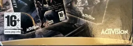 Call of Duty, the PEGI square on its front