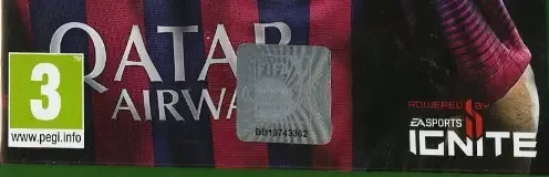FIFA 14, the PEGI square on its front