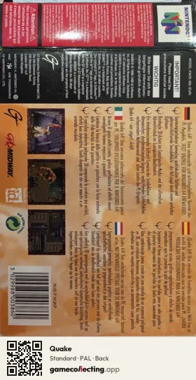 Quake Nintendo 64, PAL box back