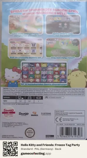 Hello Kitty and Friends: Freeze Tag Party Nintendo Switch, Germany box back