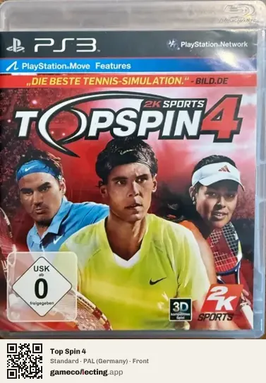 Top Spin 4 PlayStation 3, Germany box front