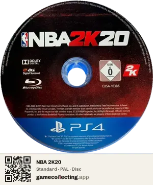 NBA 2K20 PlayStation 4, PAL disc