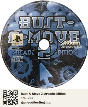 Bust-A-Move 2: Arcade Edition PlayStation, PAL disc