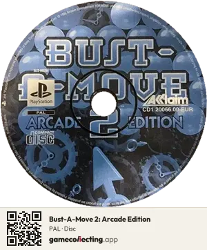 Bust-A-Move 2: Arcade Edition PlayStation, PAL disc
