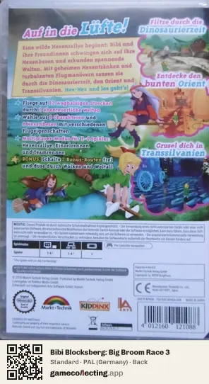 Bibi Blocksberg: Big Broom Race 3 Nintendo Switch, Germany box back
