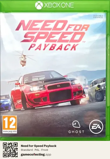 Need for Speed Payback Xbox One, PAL box front