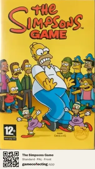 The Simpsons Game PlayStation Portable, PAL box front