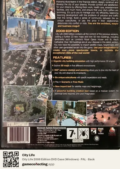 City Life Computer, PAL box back