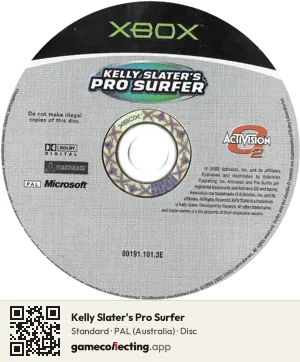 Kelly Slater's Pro Surfer Xbox, PAL disc