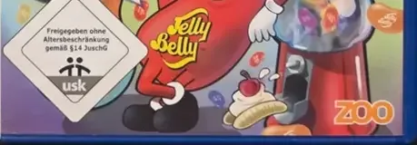 Jelly Belly: Ballistic Beans!, the USK square on its front