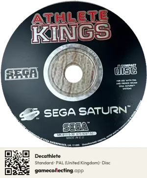Decathlete Sega Saturn, PAL disc
