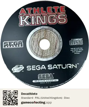 Decathlete Sega Saturn, PAL disc