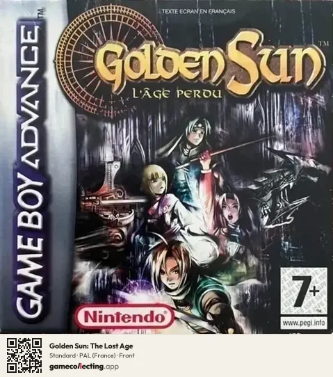Golden Sun: The Lost Age Game Boy Advance, France box front