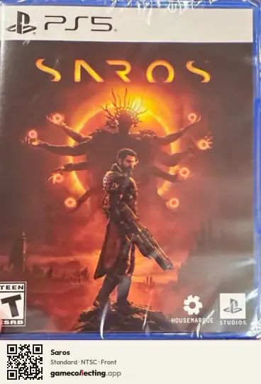 Saros PlayStation 5, NTSC box front