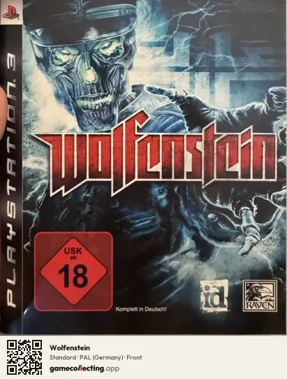 Wolfenstein PlayStation 3, Germany box front